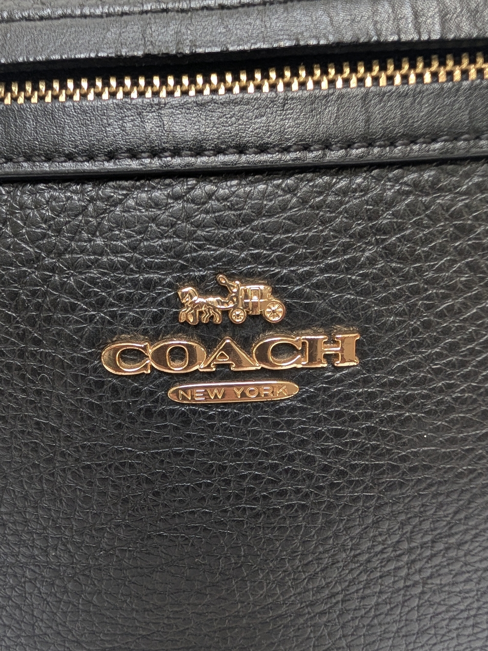 Coach Mae F34823 Black Pebbled Leather Crossbody - Picture 7 of 15